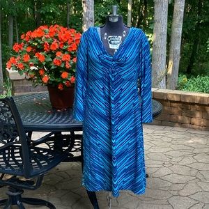 Tommy Bahama V-Neck Long-Sleeve Dress Size Large
